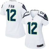 Fan 12 Seattle Seahawks Women's White Game Jersey