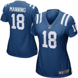 Peyton Manning #18 Indianapolis Colts Women's Royal Retired Player Game