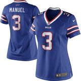 EJ Manuel #3 Buffalo Bills Women's Royal Blue Limited Jersey