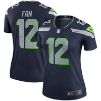 12s Seattle Seahawks Women's College Navy Legend Jersey