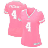 Dak Prescott #4 Dallas Cowboys Women's Pink Game Jersey