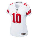 Eli Manning #10 New York Giants Women's White Game Jersey