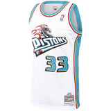 Grant Hill #33 Detroit Pistons White 1998-99 Hardwood Classics Mens Swingman Jersey