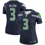Russell Wilson #3 Seattle Seahawks Women's College Navy Legend Jersey