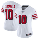 Jimmy Garoppolo #10 San Francisco 49ers Women's White Color Rush Vapor Untouchable Limited Player Jersey