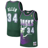 Ray Allen #34 Milwaukee Bucks Kelly 1996-97 Hardwood Classics Mens Swingman Jersey