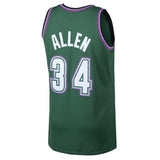 Ray Allen #34 Milwaukee Bucks Kelly 1996-97 Hardwood Classics Mens Swingman Jersey