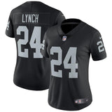 Marshawn #24 Lynch Oakland Raiders Women's Black Vapor Untouchable Limited Jersey