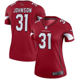 David Johnson #31 Arizona Cardinals Women's Cardinal Legend Jersey
