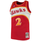 Stacey Augmon #2 Atlanta Hawks Red 1991-92 Hardwood Classics Mens Swingman Jersey