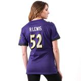 Ray Lewis #52 Baltimore Ravens Women's Purple Game Jersey
