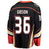 Fanatics Branded John Gibson Anaheim Ducks Black Breakaway Player Jersey