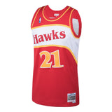 Dominique Wilkins #21 Atlanta Hawks Red 1986-87 Hardwood Classics Mens Swingman Jersey