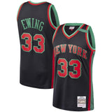 Patrick Ewing #33 New York Knicks 1998-99 Black Hardwood Classics Christmas Swingan Jersey