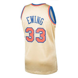 Patrick Ewing #33 New York Knicks 1991-92 Hardwood Classics Gold Series Mens Swingman Jersey