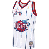Hakeem Olajuwon #34 Houston Rockets Navy/Red 1996-97 Hardwood Classics Mens Swingman Jersey