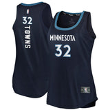 Karl-Anthony #32 Towns Minnesota Timberwolves Women's Navy Fast Break Tank