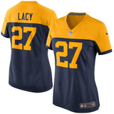 Eddie Lacy #27 Green Bay Packers Women's Navy Alternate Game Jersey