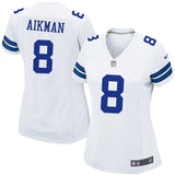 Troy Aikman #8 Dallas Cowboys Women's White Retired Game Jersey