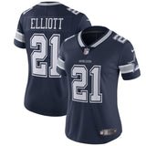 Ezekiel Elliott #21 Dallas Cowboys Women's Navy Vapor Untouchable Limited