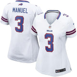 EJ Manuel #3 Buffalo Bills Women's White/Royal Game Jersey