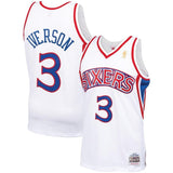 Allen Iverson #3 Philadelphia 76ers White 1996-97 Hardwood Classics Mens Swingman Jersey