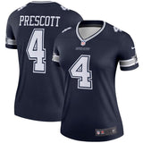 Dak Prescott #4 Dallas Cowboys Women's Navy Legend Jersey