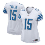 Golden Tate #15 Detroit Lions Women's White/Blue 2017 Game Jersey