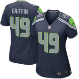 Shaquem Griffin #49 Seattle Seahawks Women's Navy Game Jersey