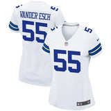 Leighton Vander #55 Esch Dallas Cowboys Women's White Game Jersey