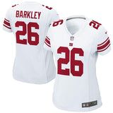 Saquon Barkley #26 New York Giants Women's White/Royal Game Jersey