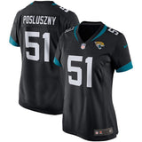 Paul Posluszny #51 Jacksonville Jaguars Women's Black/Teal Game Jersey