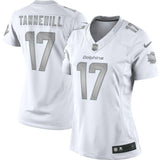 Ryan Tannehill #17 Miami Dolphins Women's White Platinum Jersey