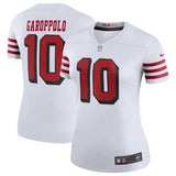 Jimmy Garoppolo #10 San Francisco 49ers Women's White Color Rush Legend Player Jersey