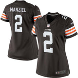 Johnny Manziel #2 Cleveland Browns Historic Logo Women's Brown Limited