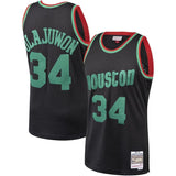 Hakeem Olajuwon #34 Houston Rockets Black 1993-94 Hardwood Classics Christmas Swingan Jersey