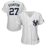 Giancarlo Stanton #27 New York Yankees Women's White Cool Base Player Jersey