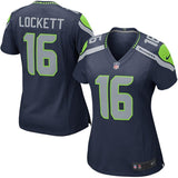 Tyler Lockett #16 Seattle Seahawks Women's College Navy Game Jersey