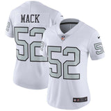Khalil Mack #52 Oakland Raiders Women's White Vapor Untouchable Color Rush Limited Player Jersey
