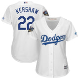 Clayton Kershaw #22 Los Angeles Dodgers Women's White 2018 World Series