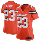 Joe Haden #23 Cleveland Browns Women's Orange Game Jersey