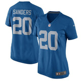 Barry Sanders #20 Detroit Lions Women's Blue 2017 Throwback Retired