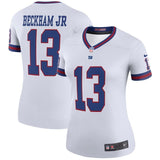 Odell Beckham Jr #13 New York Giants Women's White Color Rush Legend Jersey