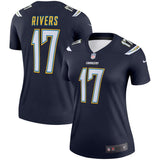 Philip Rivers #17 Los Angeles Chargers Women's Navy Legend Jersey