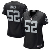 Khalil Mack #52 Oakland Raiders Women's Black Game Jersey