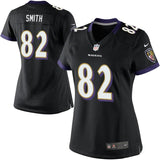 Torrey Smith #82 Baltimore Ravens Women's Black Game Jersey