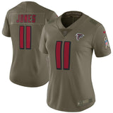 Julio Jones #11 Atlanta Falcons Women's Olive Salute to Service Limited Jersey