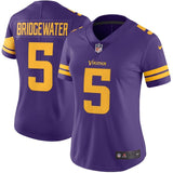 Teddy Bridgewater #5 Minnesota Vikings Women's Purple Color Rush Limited Jersey