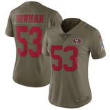 NaVorro Bowman #53 San Francisco 49ers Women's Olive Salute to Service Limited Jersey