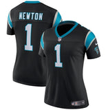 Cam Newton #1 Carolina Panthers Women's Black Classic Limited Player Jersey